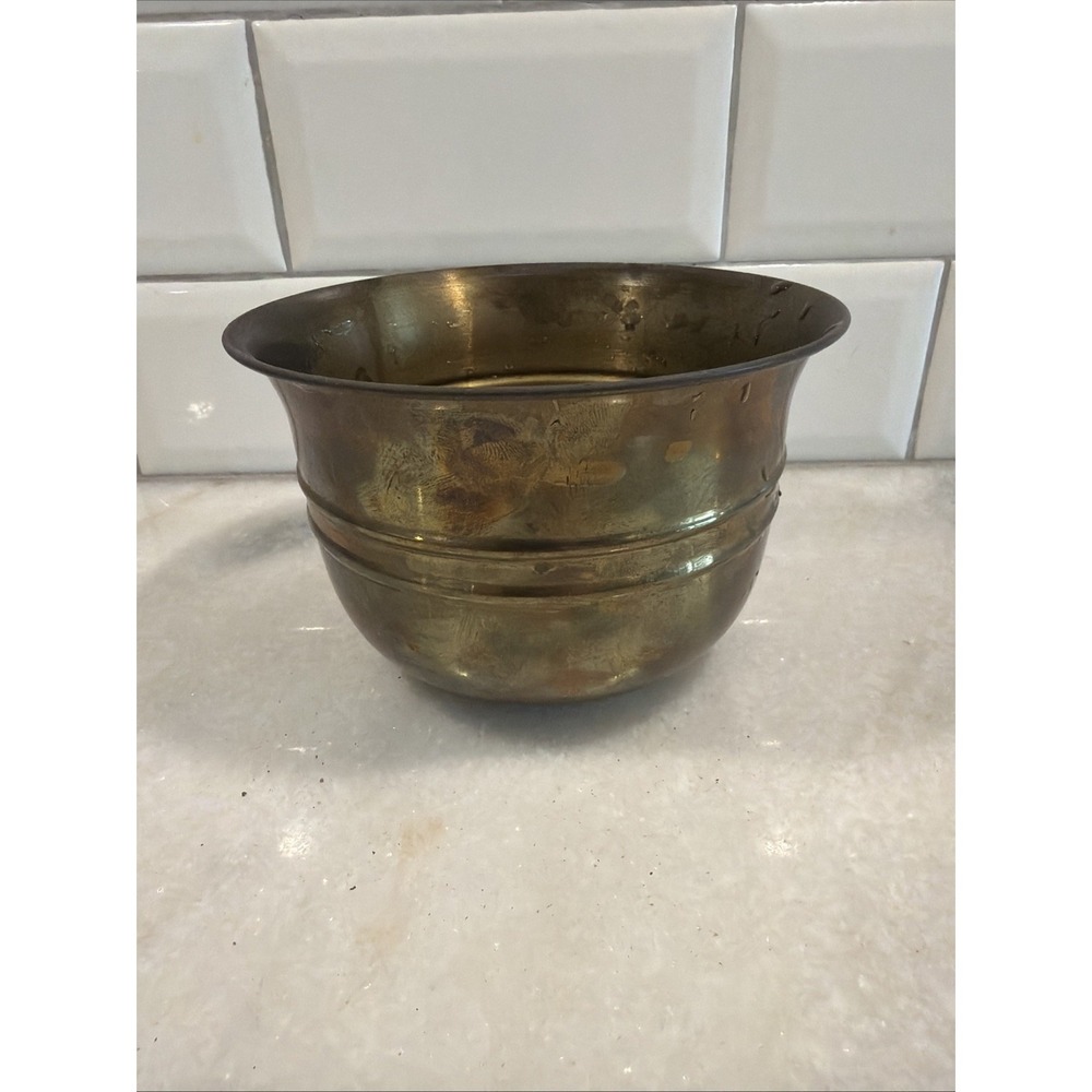 Vintage Brass Pot Made In Korea For FTD Floral 1979
